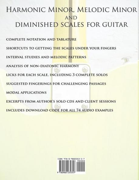 Harmonic Minor Melodic Minor and Diminished Scales for Guitar
