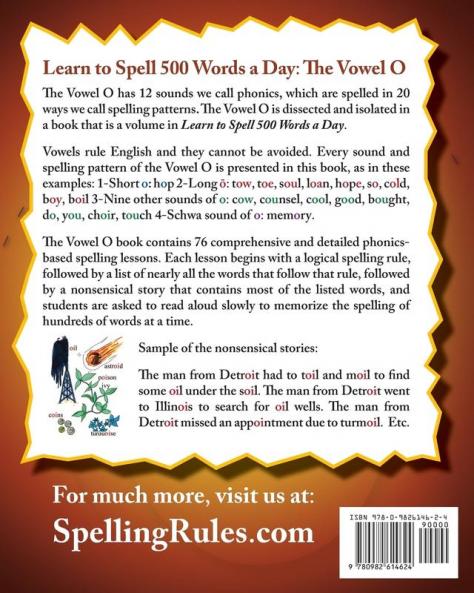 Learn to Spell 500 Words a Day: The Vowel O (vol. 4)