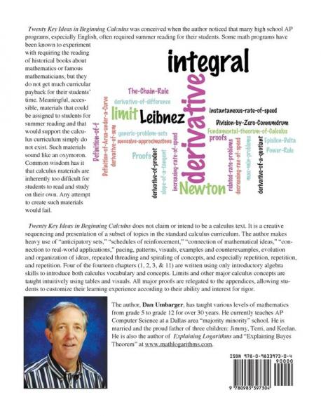 Twenty Key Ideas in Beginning Calculus