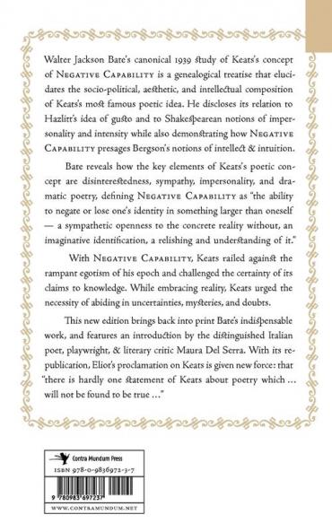 Negative Capability: The Intuitive Approach in Keats