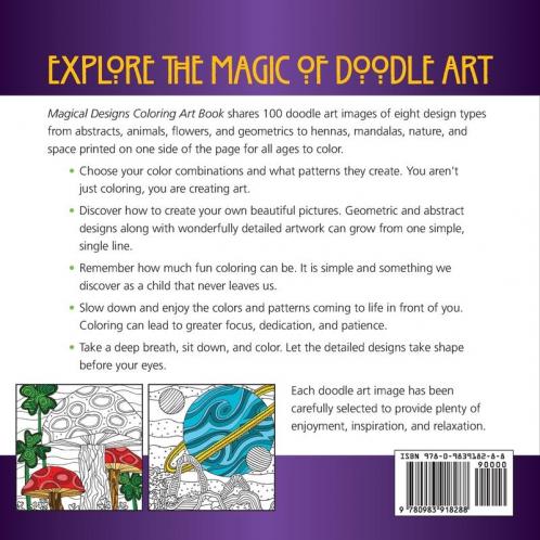 Magical Designs Coloring Art Book: 100 Hand-Drawn Inspirations (Doodle Art Alley Books)