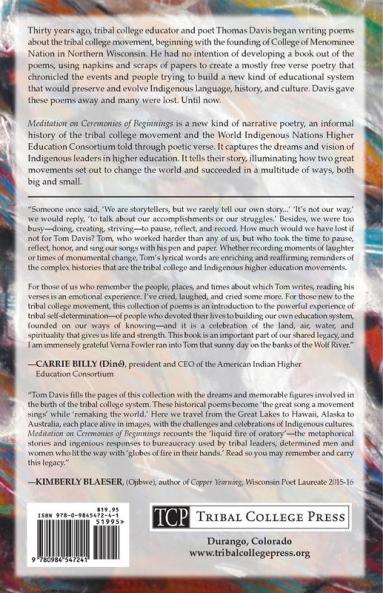 Meditation on Ceremonies of Beginnings: The Tribal College and World Indigenous Nations Higher Education Consortium Poems