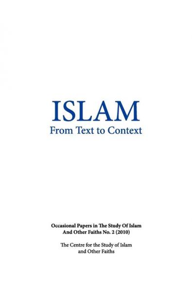 Islam from Text to Context