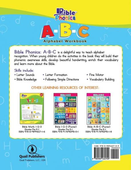 Bible Phonics: A-B-C Alphabet Workbook: 1