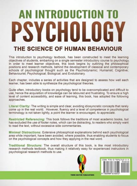 An Introduction To Psychology: The Science of Human Behaviour