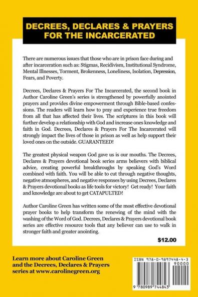 Decrees Declares & Prayers For The Incarcerated