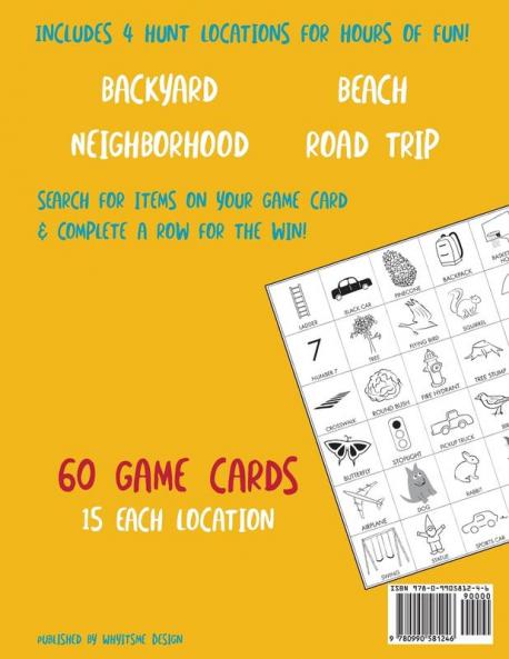 Kids Outdoor Scavenger Hunt: Backyard Neighborhood Beach and Road Trip