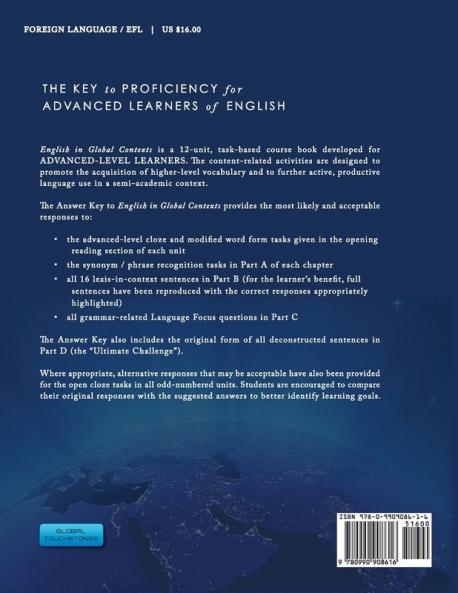 English in Global Contexts: Answer Key: Proficiency Tasks for Aspiring Learners