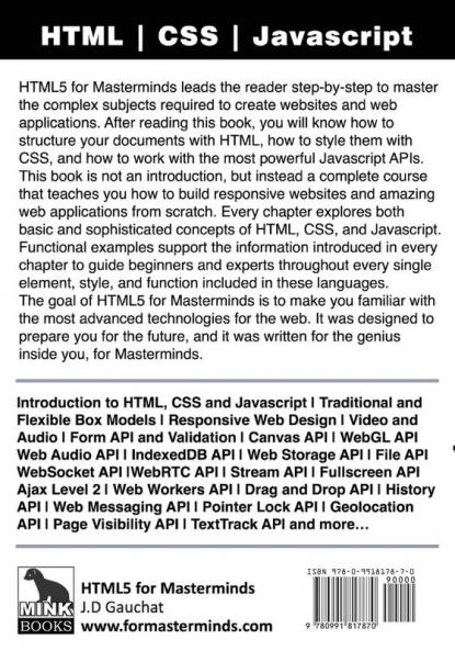 HTML5 for Masterminds 3rd Edition