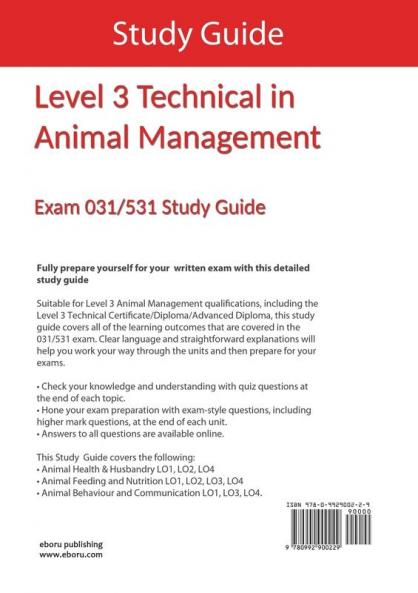 Level 3 Technical in Animal Management Exam 031/531 Study Guide