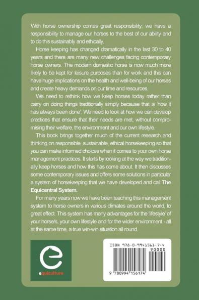 Horse Ownership Responsible Sustainable Ethical: The Equicentral System Series Book 1