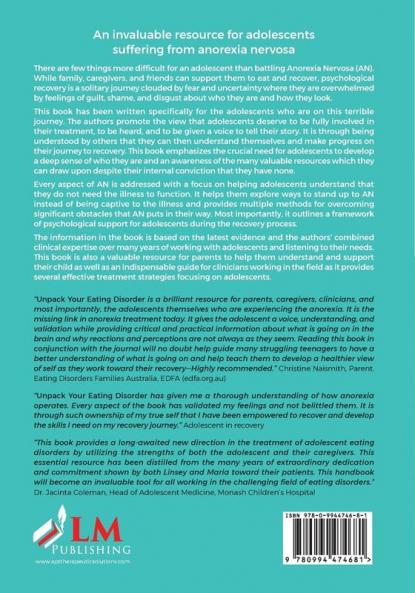 Unpack Your Eating Disorder: The Journey to Recovery for Adolescents in Treatment for Anorexia Nervosa and Atypical Anorexia Nervosa