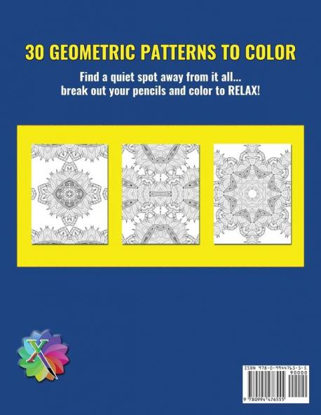 Coloring To Relax Mandalas & Geometric Patterns: 2 (Adult Coloring Book)