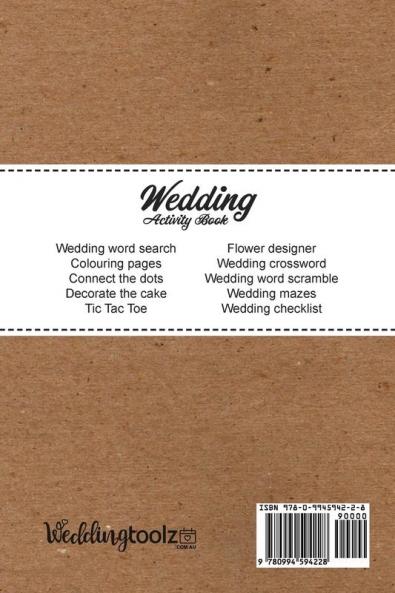 Childrens Wedding Activity Book- Kids Wedding Activities