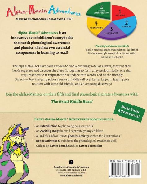 Alpha-Mania Adventures: The Great Riddle Race: A Sound Manipulation Book: 5 (Pirates)