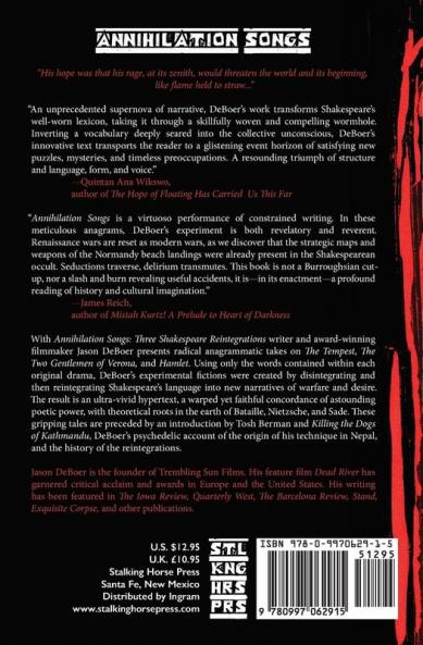 Annihilation Songs: Three Shakespeare Reintegrations