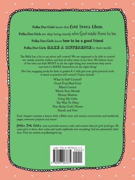 Polka Dot Girls Self Control Bible Study and Workbook