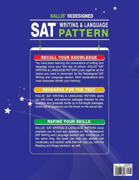 KALLIS' SAT Writing and Language Pattern (Workbook Study Guide for the New SAT)