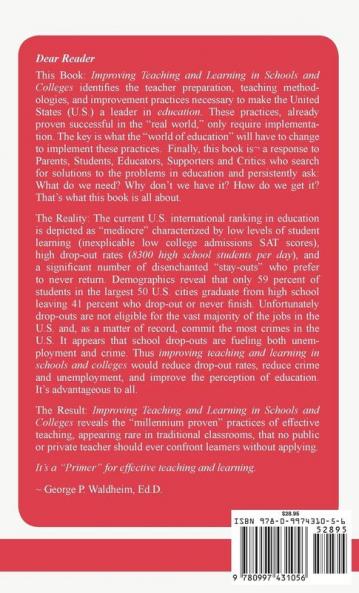 Improving Teaching and Learning in Schools and Colleges