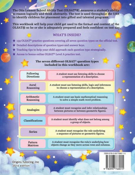 Gifted and Talented Test Preparation: OLSAT(R) Level A Prep Guide and Workbook