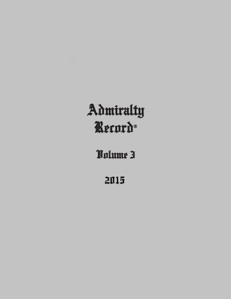 Admiralty Record® Volume 3 (2015)