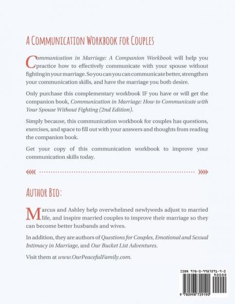 Communication in Marriage: A Companion Workbook for Couples