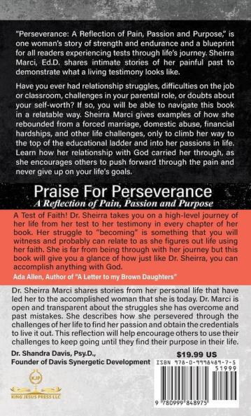 Perseverance: A Reflection of Pain Passion and Purpose