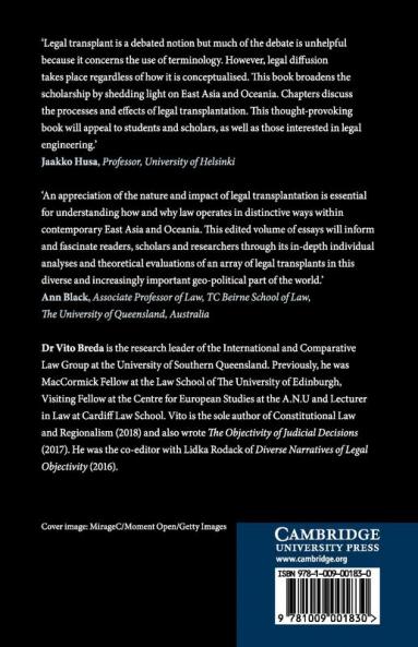 Legal Transplants in East Asia and Oceania