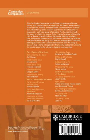 The Cambridge Companion to The Essay
