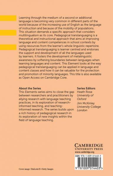 Pedagogical Translanguaging