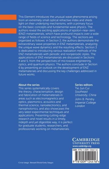 Epsilon-Near-Zero Metamaterials