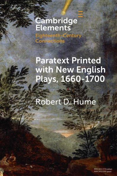 Paratext Printed with New English Plays 1660-1700
