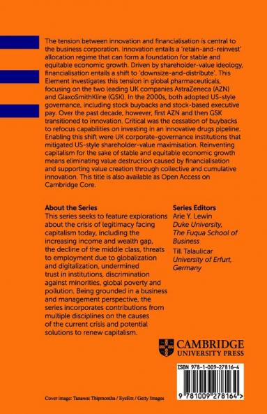 From Financialisation to Innovation in UK Big Pharma