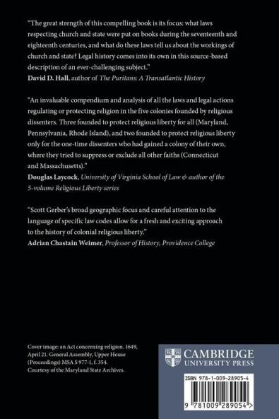 Law and Religion in Colonial America