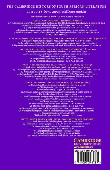 The Cambridge History of South African Literature