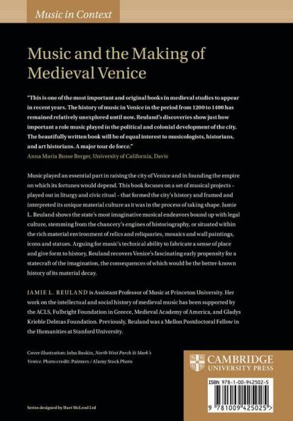 Music and the Making of Medieval Venice