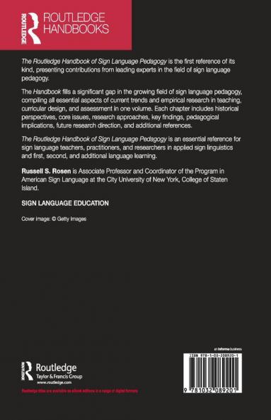 Routledge Handbook of Sign Language Pedagogy