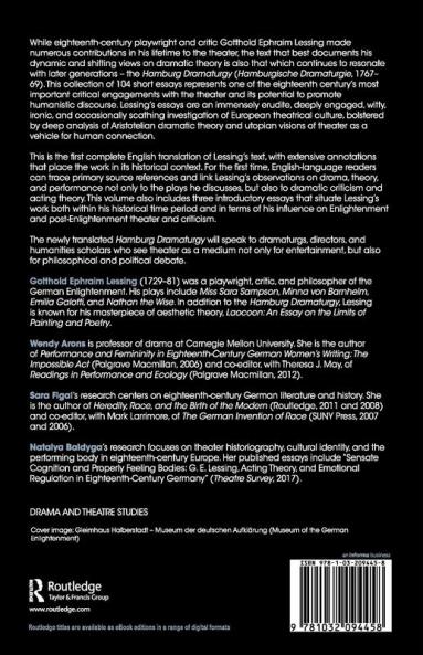 Hamburg Dramaturgy by G.E. Lessing