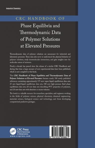 CRC Handbook of Phase Equilibria and Thermodynamic Data of Polymer Solutions at Elevated Pressures
