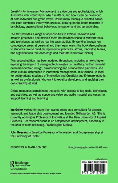 Creativity for Innovation Management