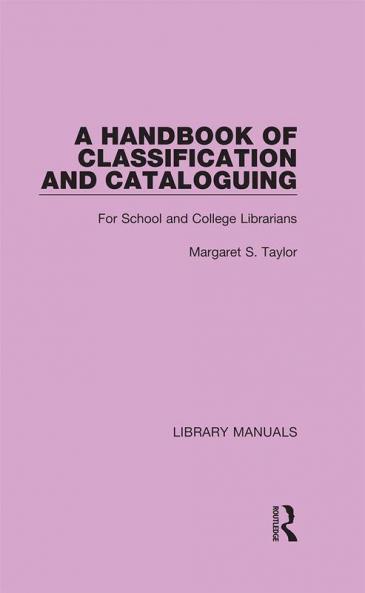 Handbook of Classification and Cataloguing