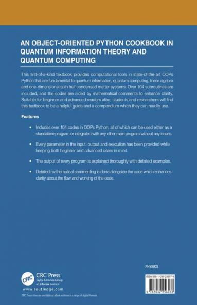 Object-Oriented Python Cookbook in Quantum Information Theory and Quantum Computing