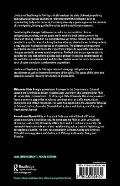 Justice and Legitimacy in Policing