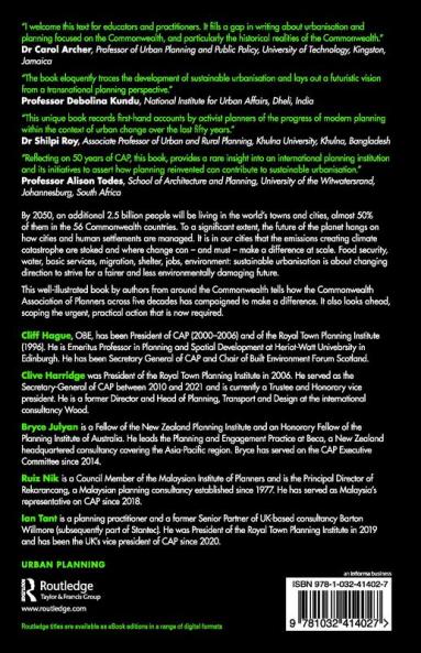 Planning Sustainable Urbanisation and the Commonwealth