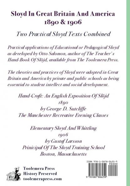 Sloyd In Great Britain And America 1890 & 1906