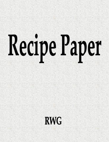 Recipe Paper