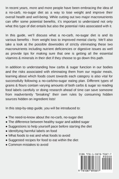 No Carbs No Sugar Diet Plan