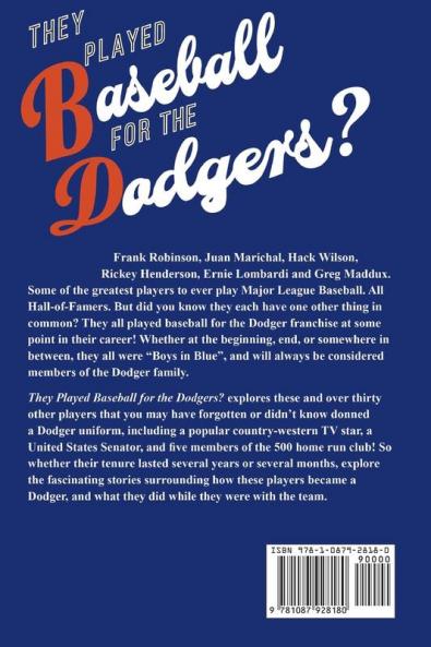 They Played Baseball for the Dodgers?