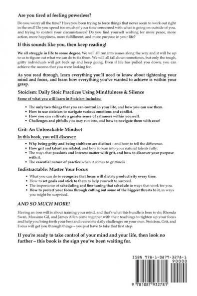 Focus on What Matters - 3 Books in 1 - Stoicism Grit indistractable