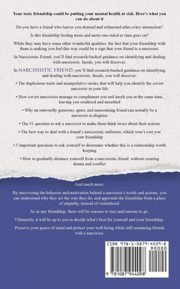 Narcissistic Friend How to Identify Subdue and Safeguard Yourself from Narcissistic Friends. Observe for Behavior Signs Sociopath tendencies and Learn to Recognize the Covert Narcissistic Personality Disorder